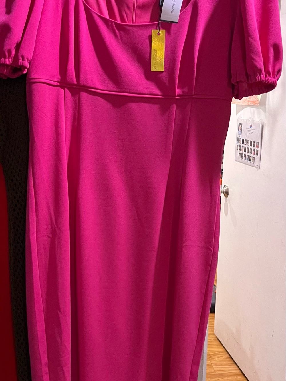 Alexia Admor Hot Pink Square Neck Dress - Picture 2 of 9